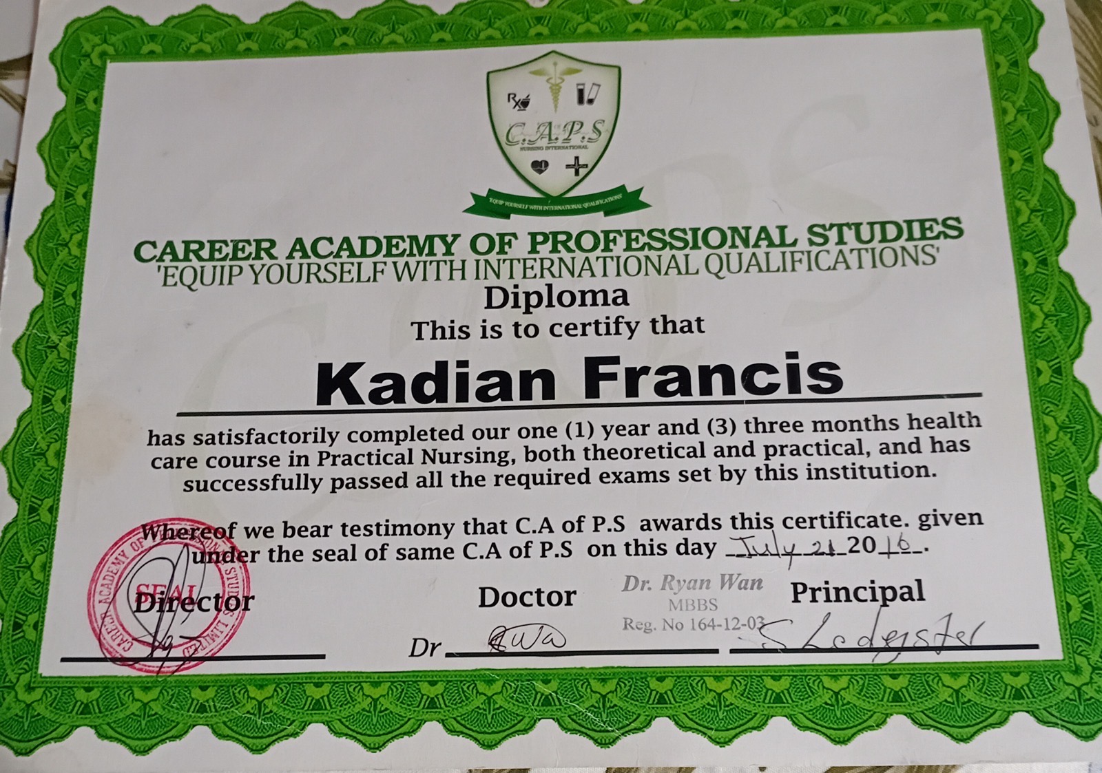 Kadian , Caregiver in Portland